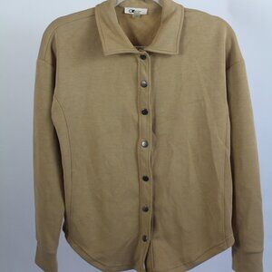 Tan Button Up Blouse - Cable & Gauge